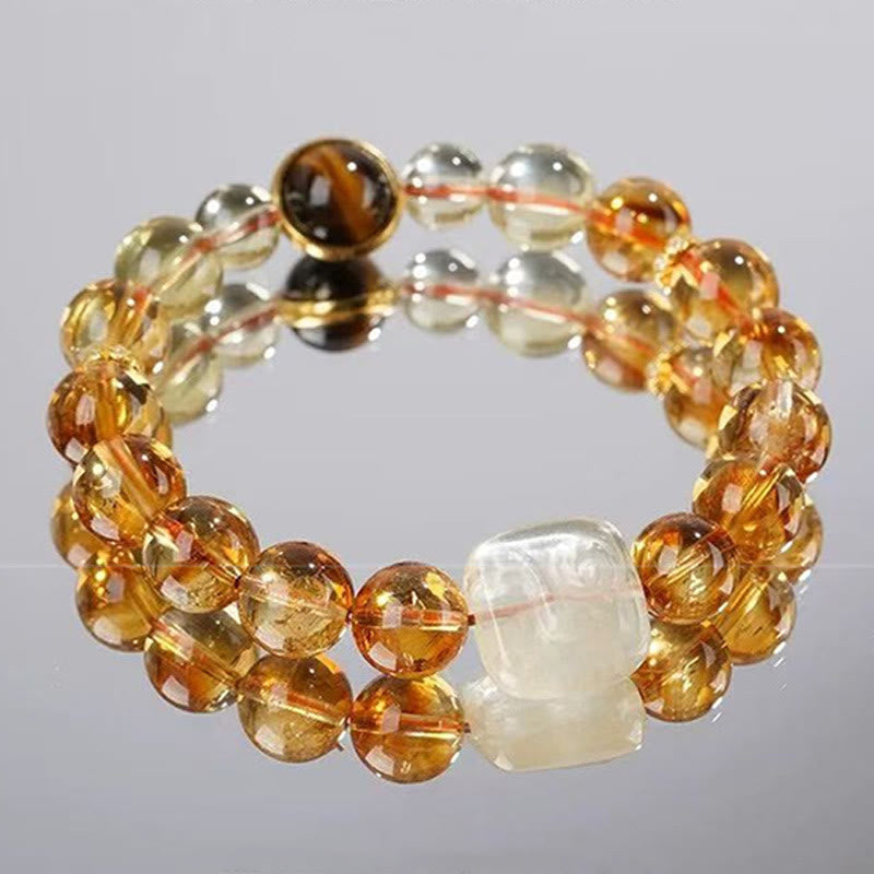 Bracelet spirituel de gentillesse en topaze de 10 mm pour la paix intérieure