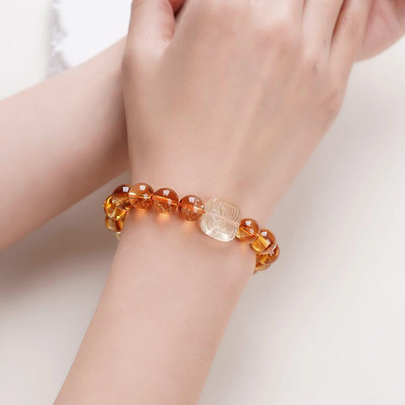 Bracelet spirituel de gentillesse en topaze de 10 mm pour la paix intérieure