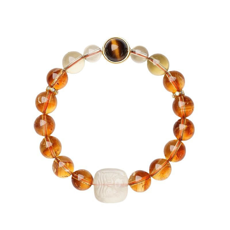 Bracelet spirituel de gentillesse en topaze de 10 mm pour la paix intérieure