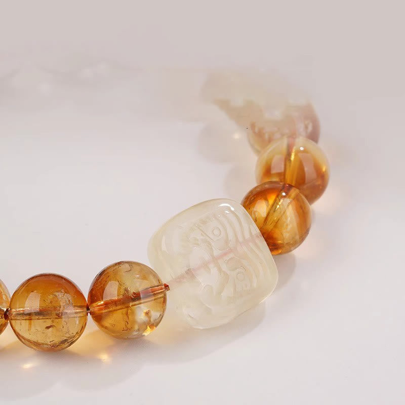 Bracelet spirituel de gentillesse en topaze de 10 mm pour la paix intérieure