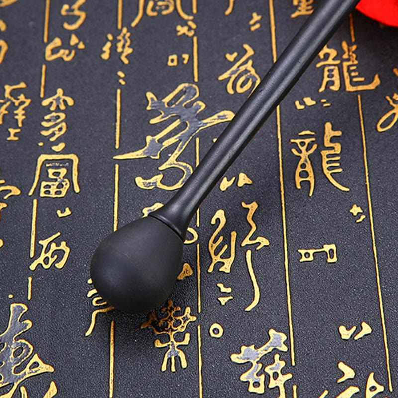 Tambour poisson en bois de 11,5 cm avec motif carpes koï | Méditation de pleine conscience