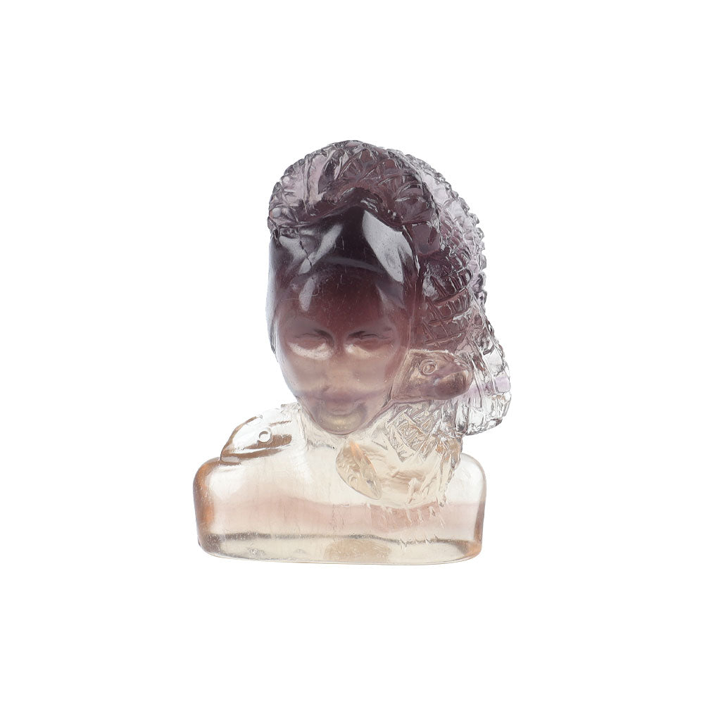 11.7in Fluorite Medusa Crystal Figurine Carving
