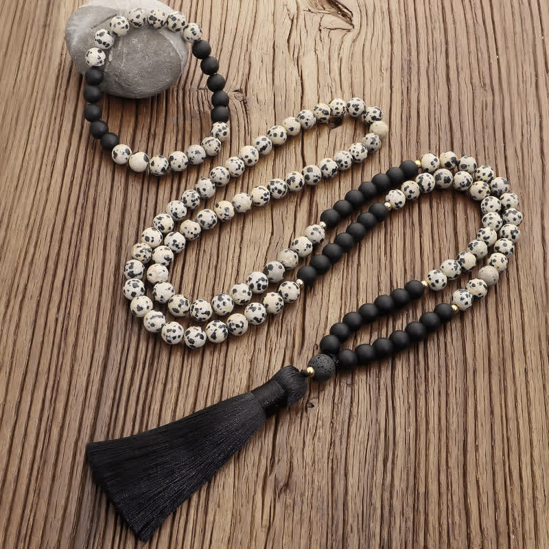 8mm Zebra Jasper Frosted Stone Protection Bracelet