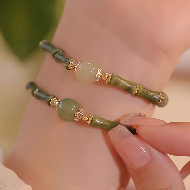 Bracelet porte-bonheur en jade Hetian péridot 11 mm