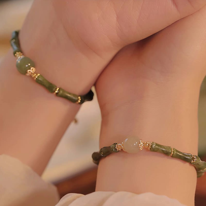 Bracelet porte-bonheur en jade Hetian péridot 11 mm