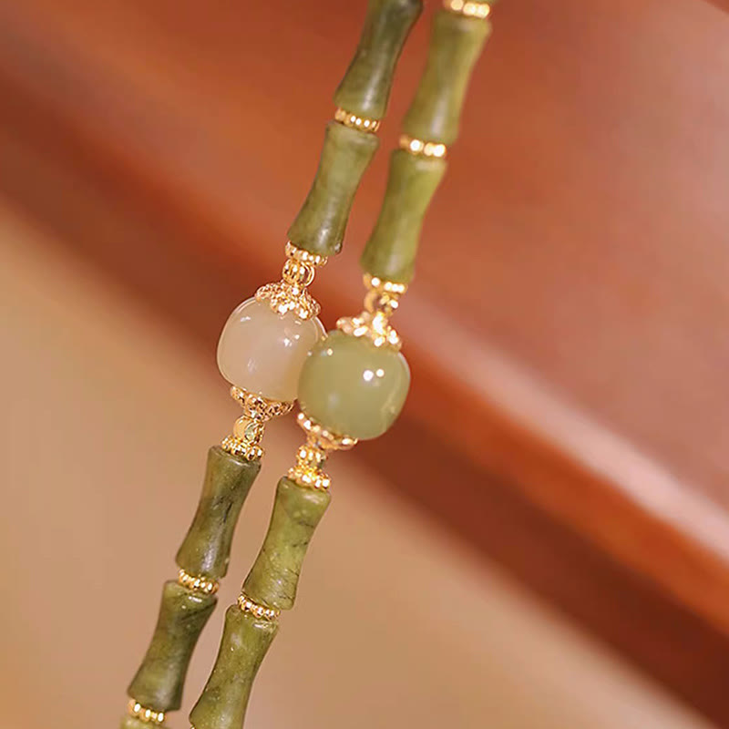 Bracelet porte-bonheur en jade Hetian péridot 11 mm