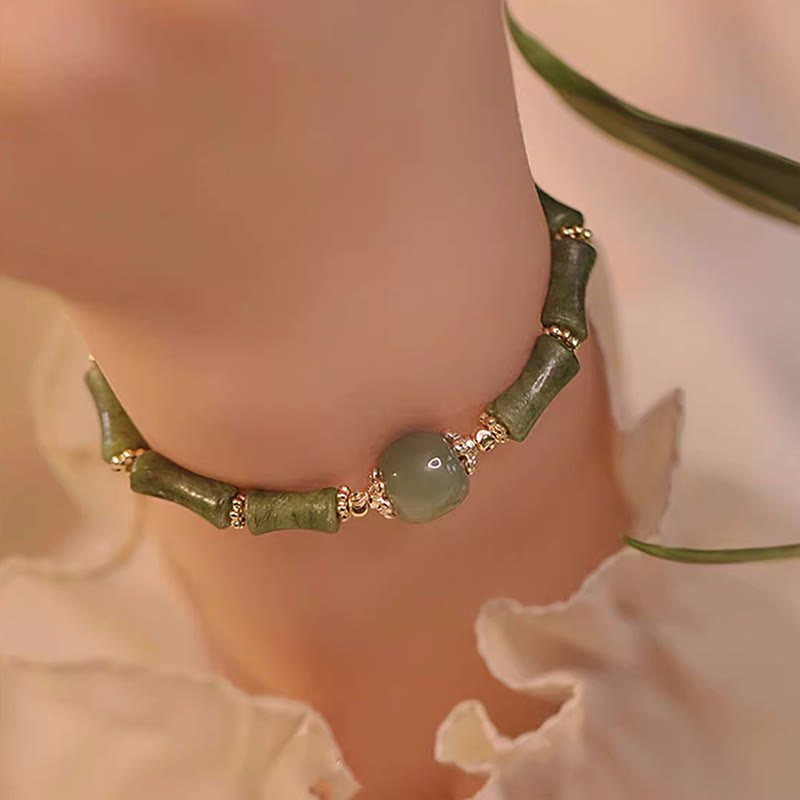 Bracelet porte-bonheur en jade Hetian péridot 11 mm