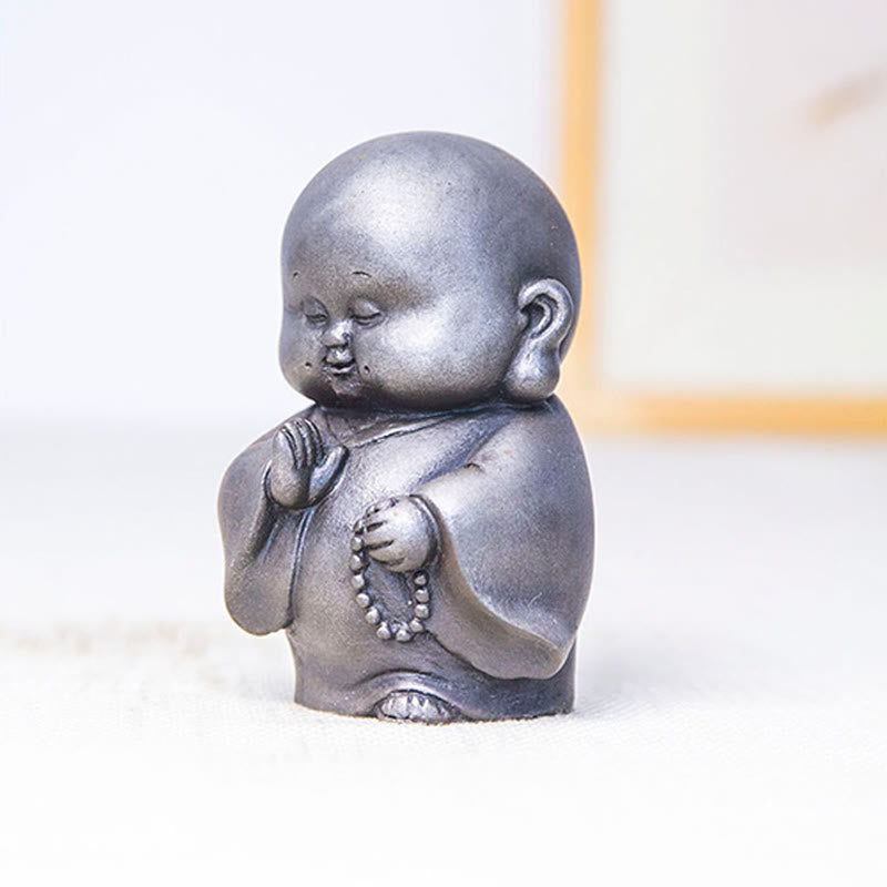 Statue de Bouddha rouille de 12,7 cm | Décoration artisanale pour petit moine