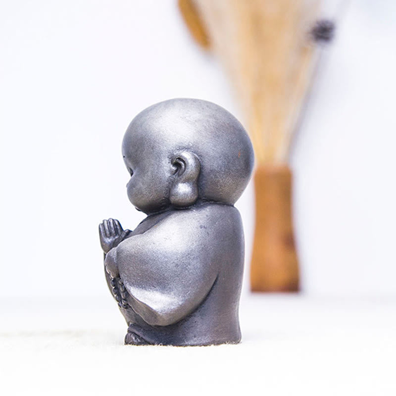 Statue de Bouddha rouille de 12,7 cm | Décoration artisanale pour petit moine