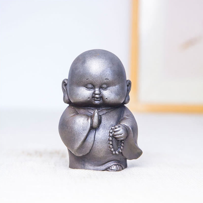 Statue de Bouddha rouille de 12,7 cm | Décoration artisanale pour petit moine