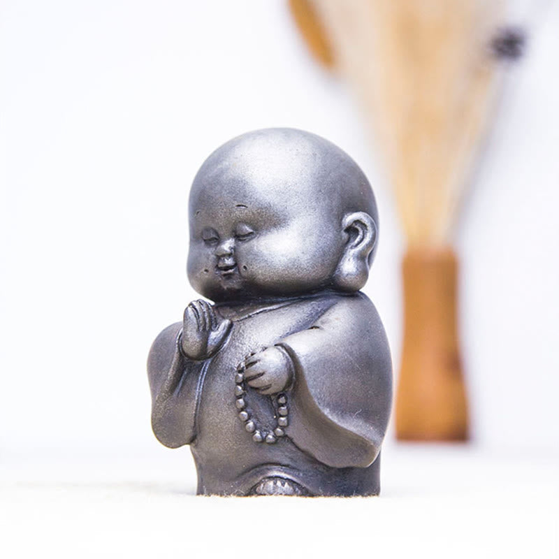 Statue de Bouddha rouille de 12,7 cm | Décoration artisanale pour petit moine
