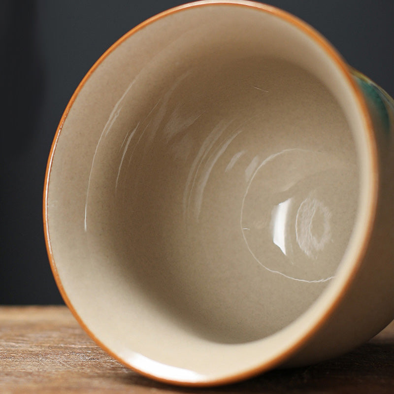 Tasse à thé en céramique avec 12 signes du zodiaque chinois | Tasse à thé Kung Fu 130 ml