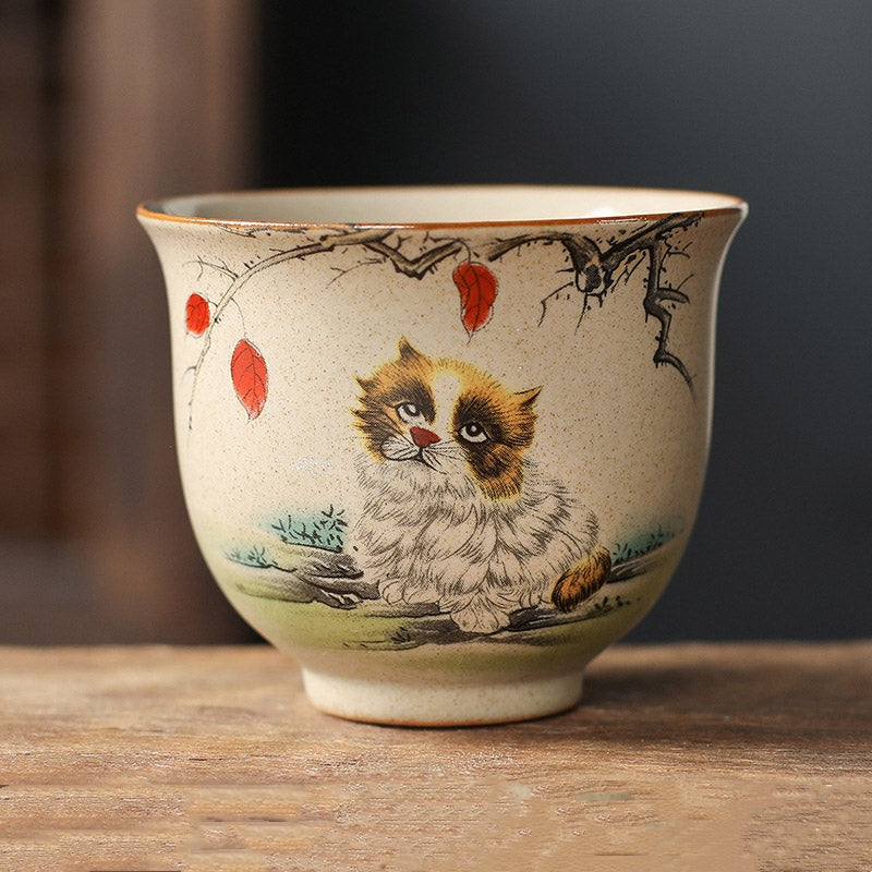 Tasse à thé en céramique avec 12 signes du zodiaque chinois | Tasse à thé Kung Fu 130 ml