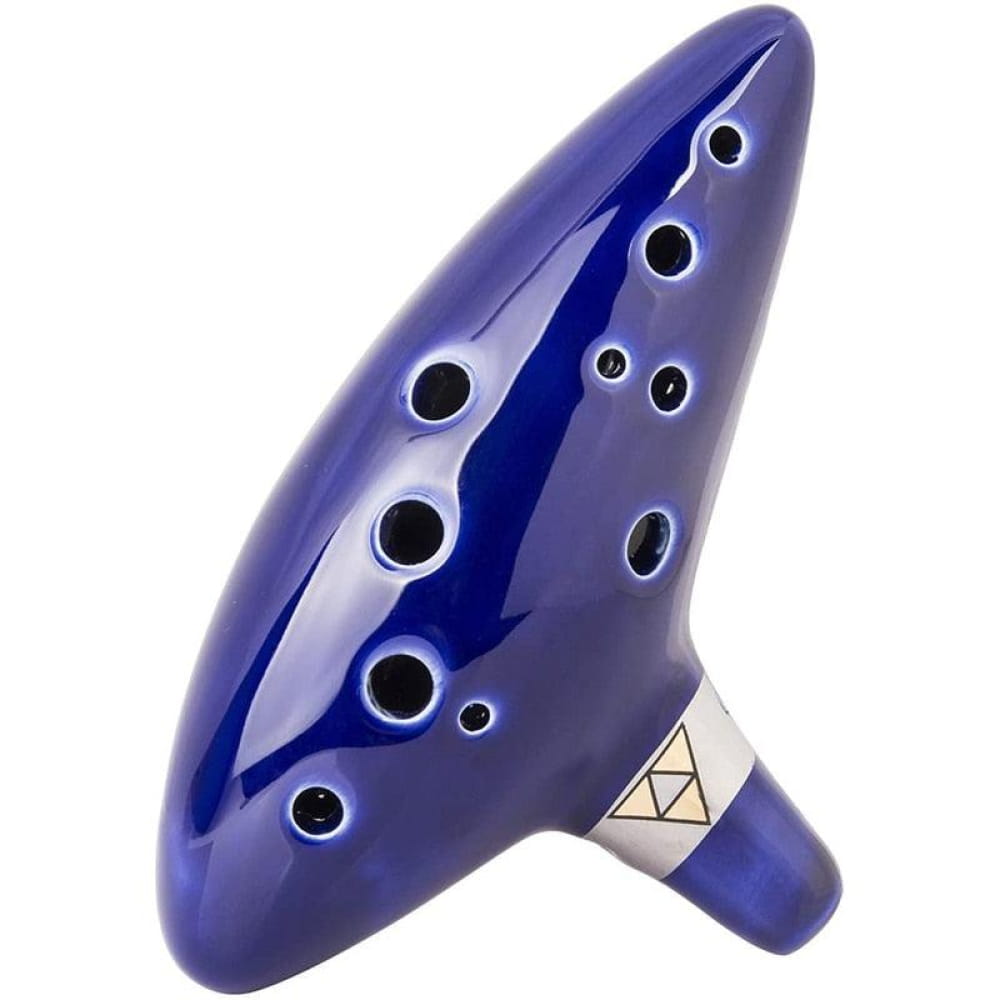 12-Hole Alto C Ocarina Flute Blue Green Brown Instrument - Blue Ocarina - On sale