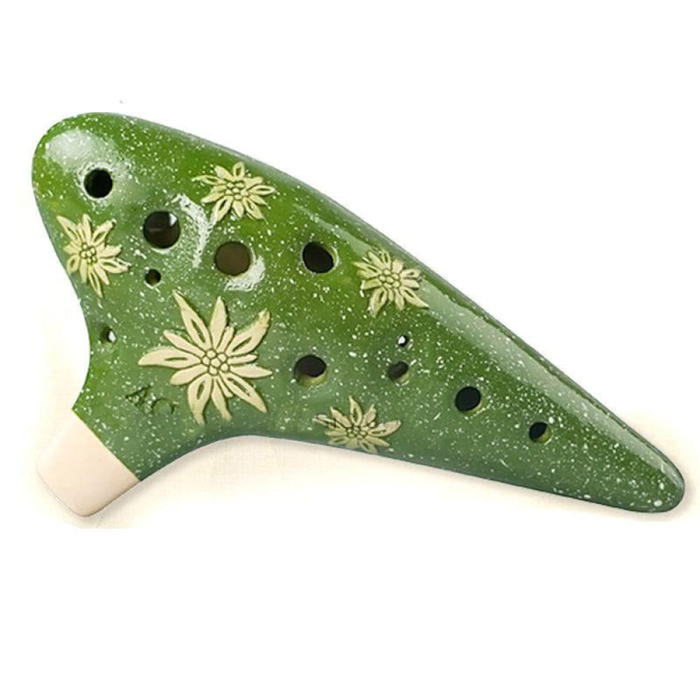 12 Hole Alto C Ocarina Flute for Zelda Music Lovers - Green Ocarina - On sale