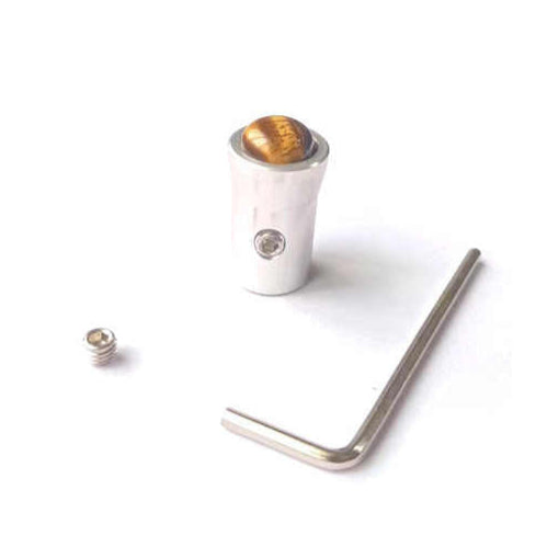 Pieds vibrants en argent avec diapason de 12 mm et pierres précieuses