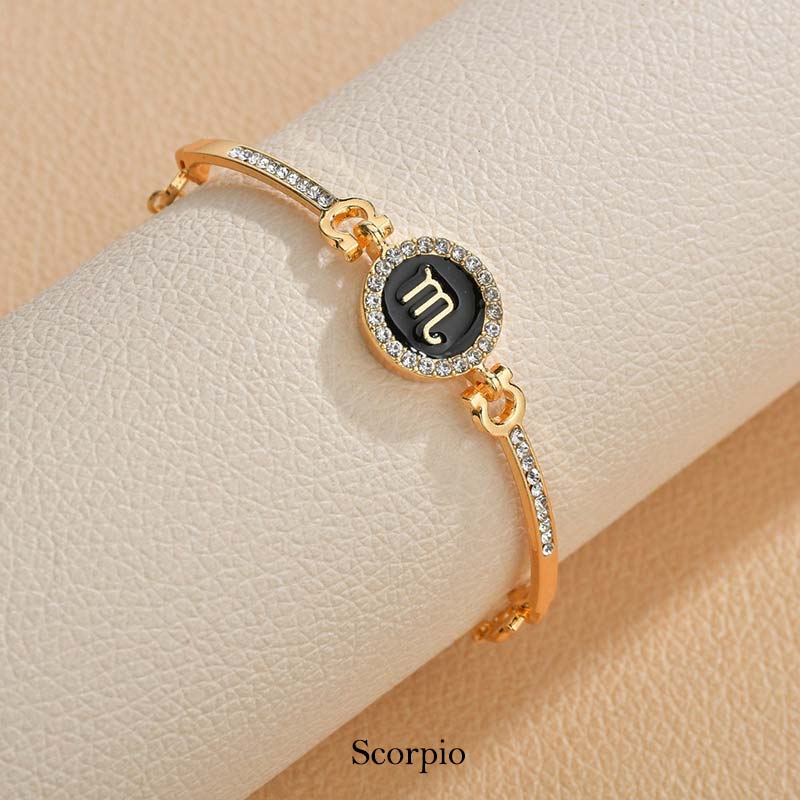 Copper Zodiac Bracelet | Adjustable 12 Constellations Chain