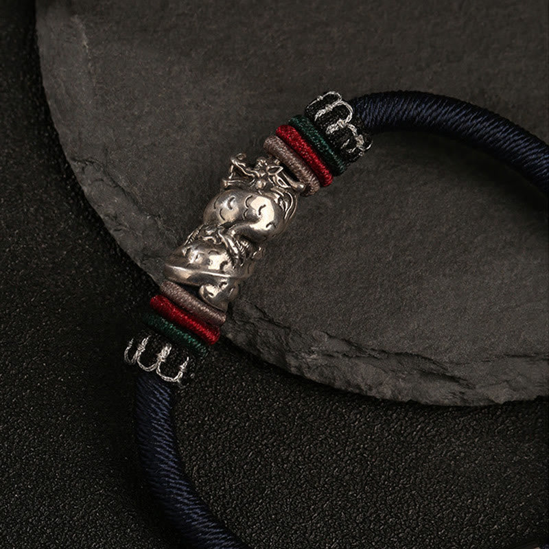 Dragon Luck Rope Bracelet for Protection | 925 Silver