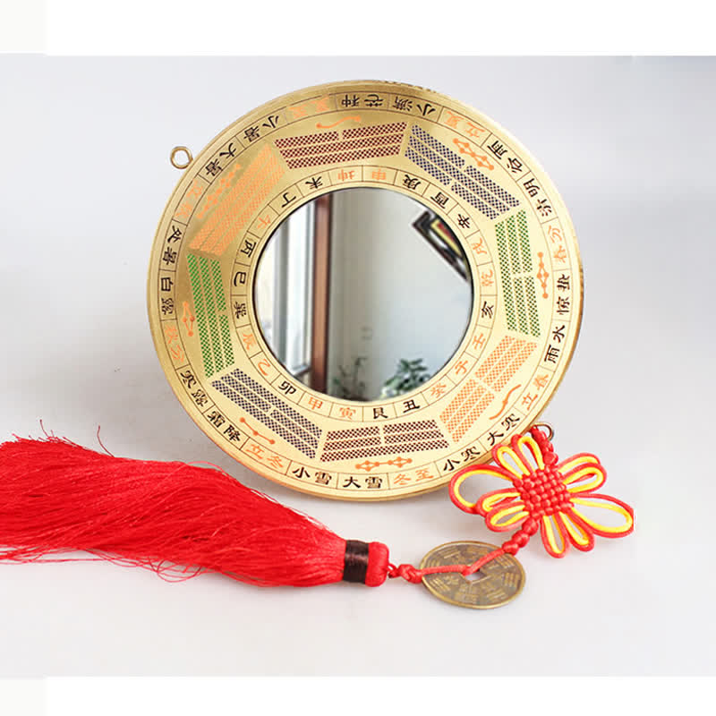 Carte Bagua en cuivre de 12 cm avec énergie d'équilibre Feng Shui