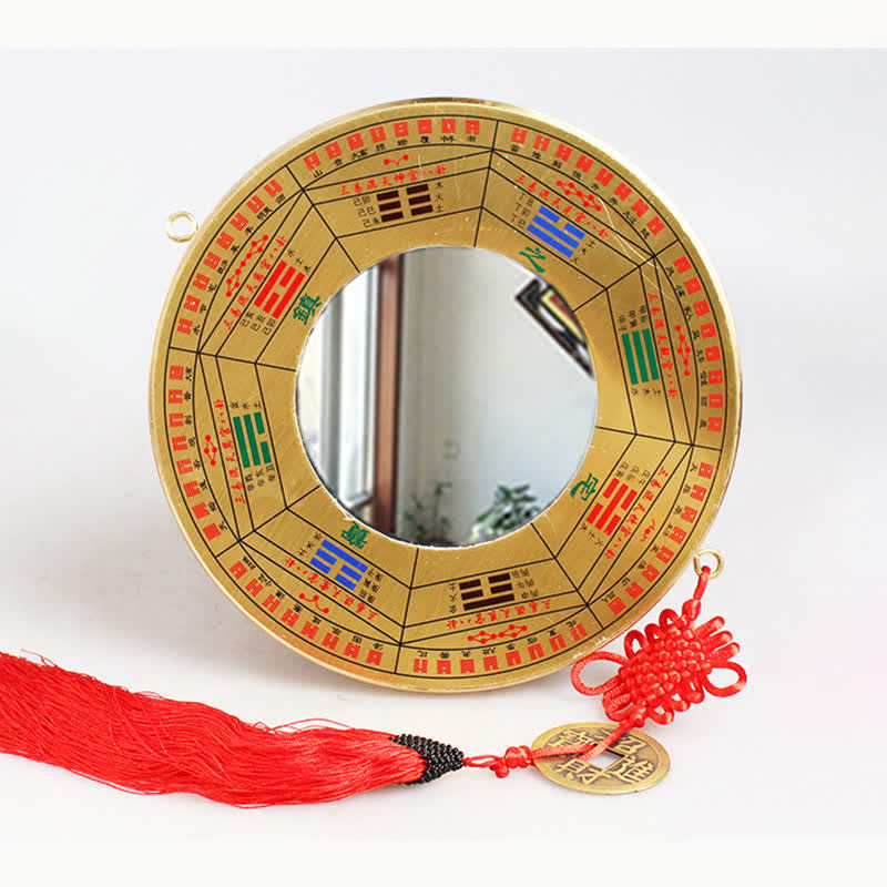 Carte Bagua en cuivre de 12 cm avec énergie d'équilibre Feng Shui