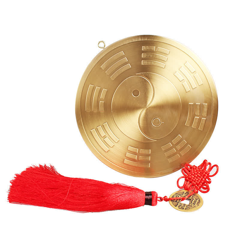 Carte Bagua en cuivre de 12 cm avec énergie d'équilibre Feng Shui