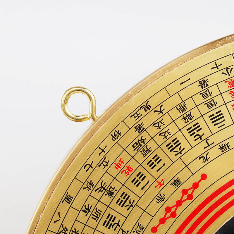 Carte Bagua en cuivre de 12 cm avec énergie d'équilibre Feng Shui
