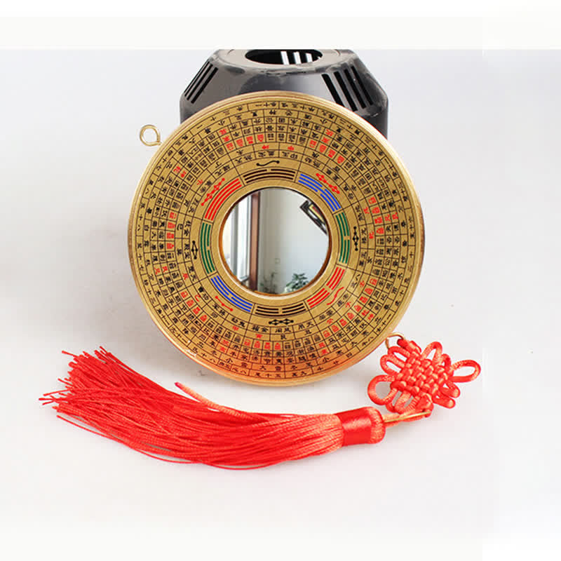 Carte Bagua en cuivre de 12 cm avec énergie d'équilibre Feng Shui