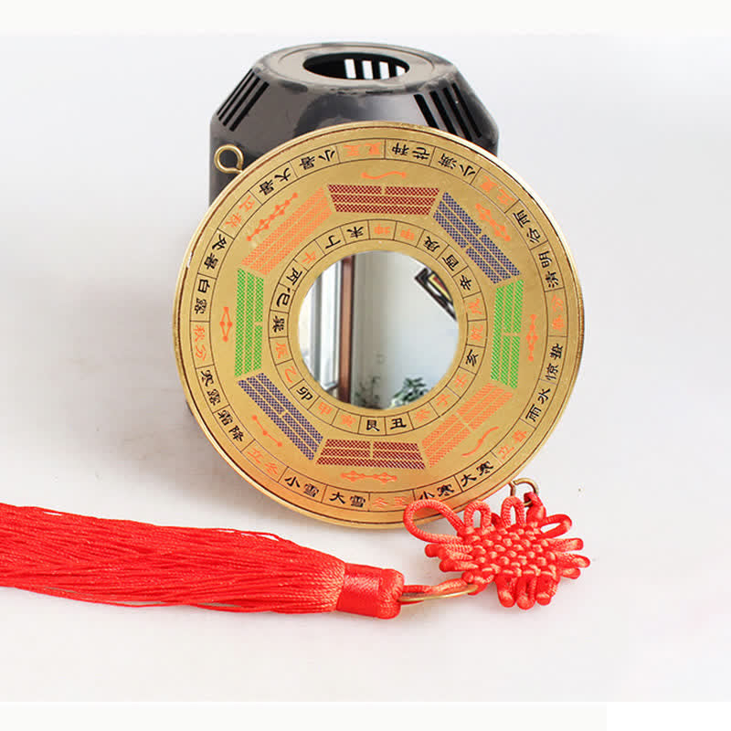 Carte Bagua en cuivre de 12 cm avec énergie d'équilibre Feng Shui