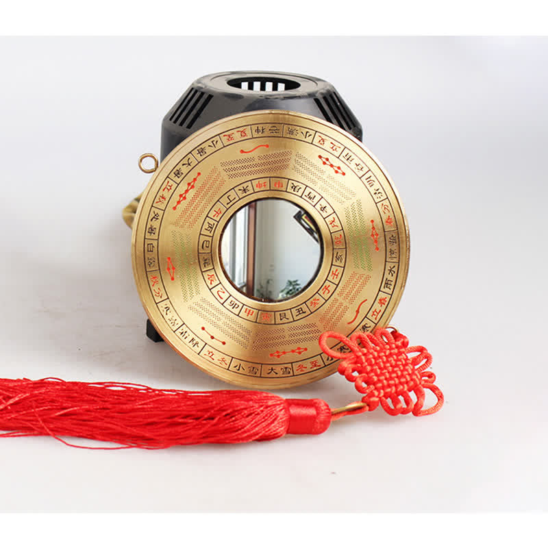 Carte Bagua en cuivre de 12 cm avec énergie d'équilibre Feng Shui