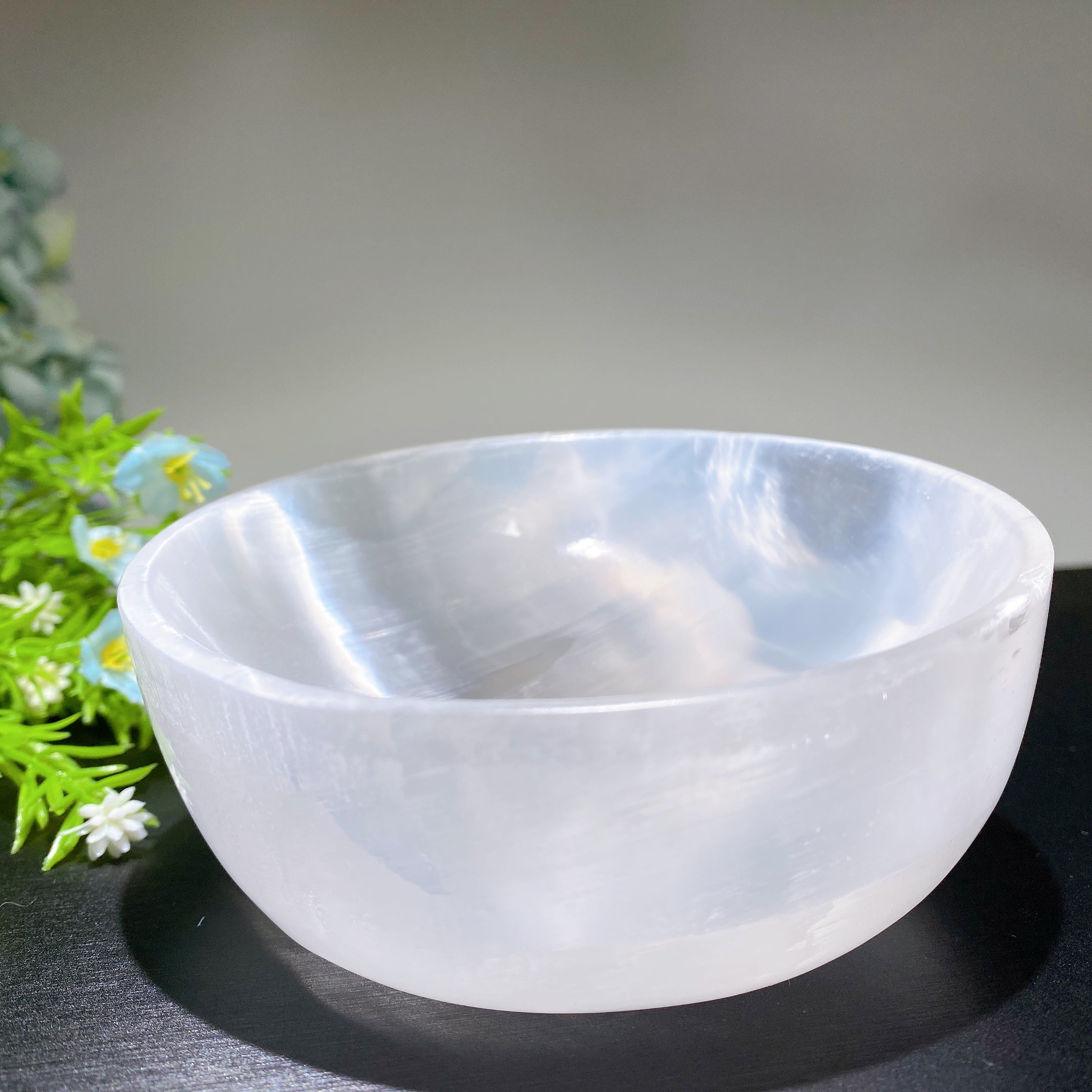 12cm Polished Selenite Healing Bowl