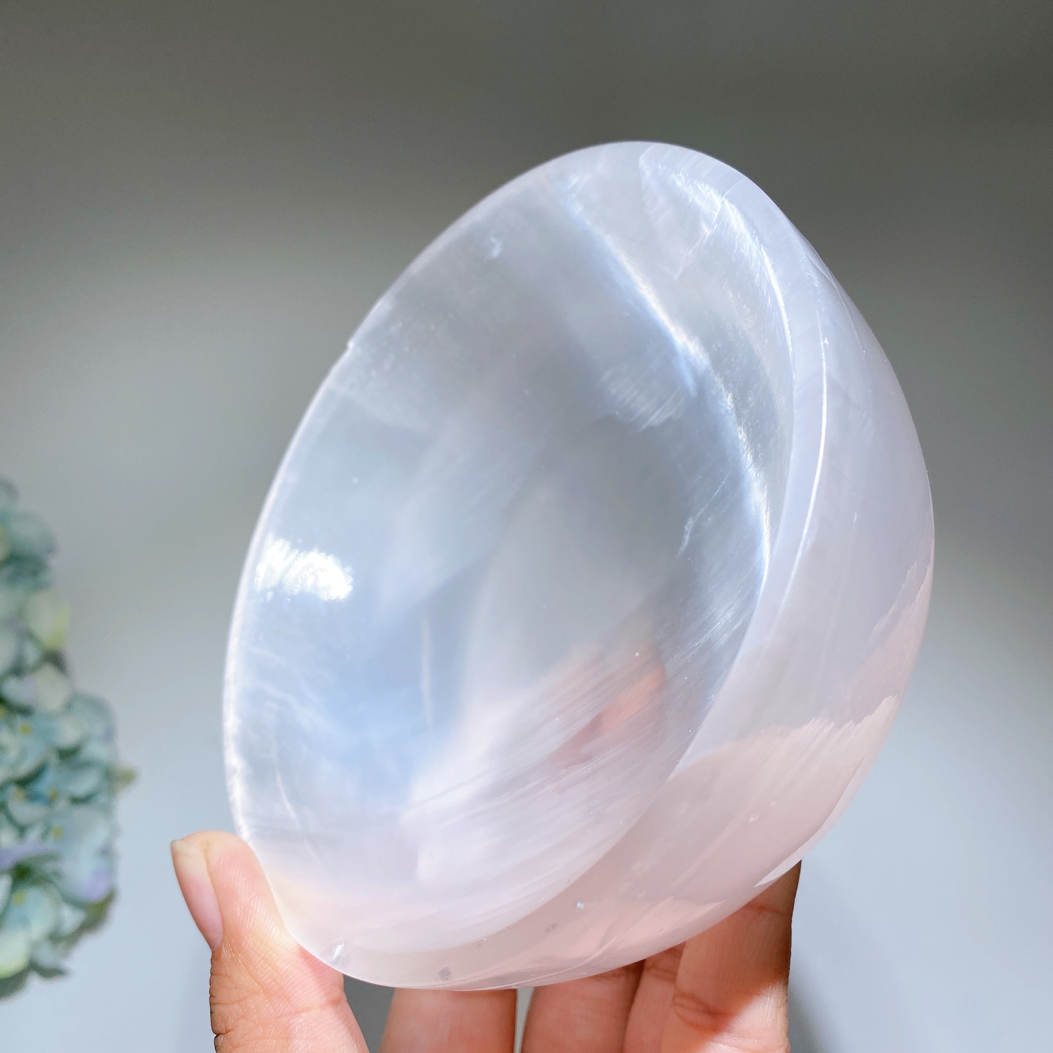 12cm Polished Selenite Healing Bowl