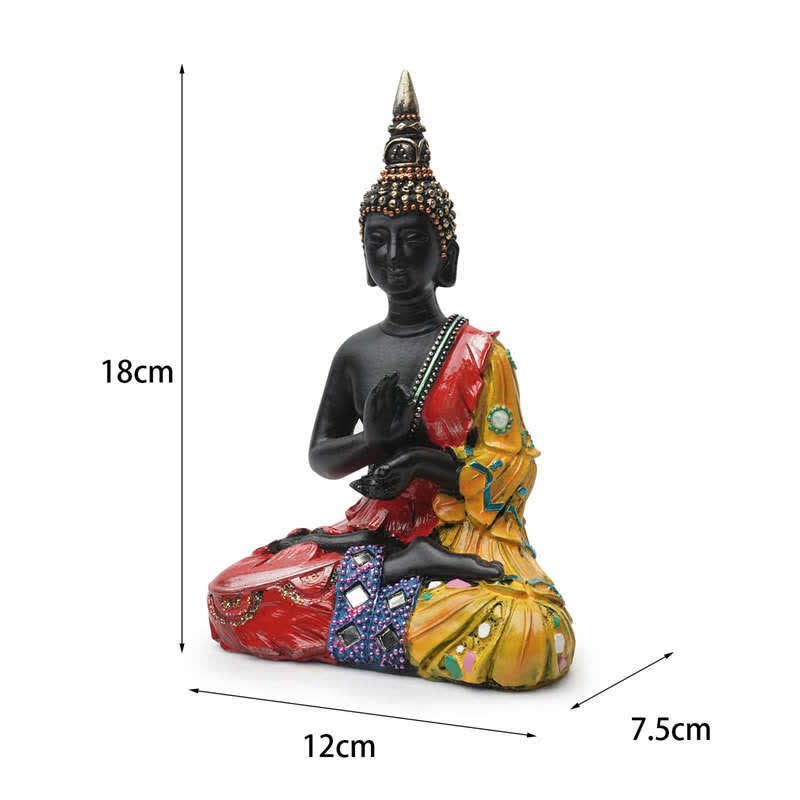 Statue de Bouddha thaïlandais en résine de 12 cm, symbole de la sérénité, pour la paix intérieure