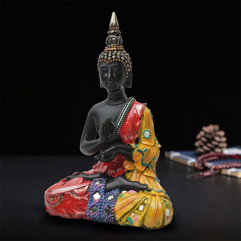 Statue de Bouddha thaïlandais en résine de 12 cm, symbole de la sérénité, pour la paix intérieure