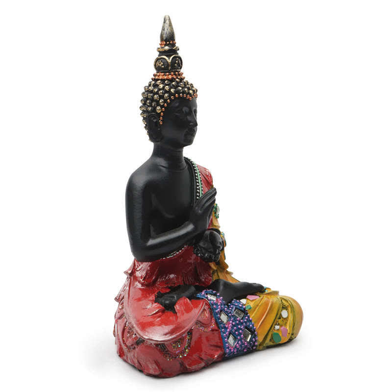 Statue de Bouddha thaïlandais en résine de 12 cm, symbole de la sérénité, pour la paix intérieure