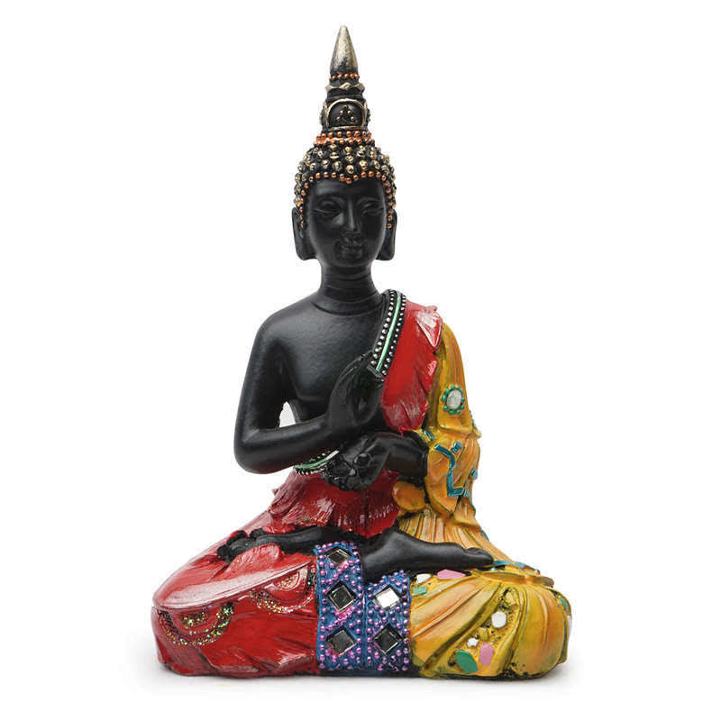 Statue de Bouddha thaïlandais en résine de 12 cm, symbole de la sérénité, pour la paix intérieure