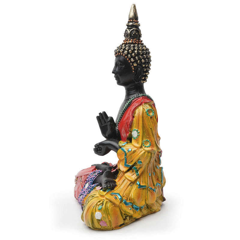 Statue de Bouddha thaïlandais en résine de 12 cm, symbole de la sérénité, pour la paix intérieure