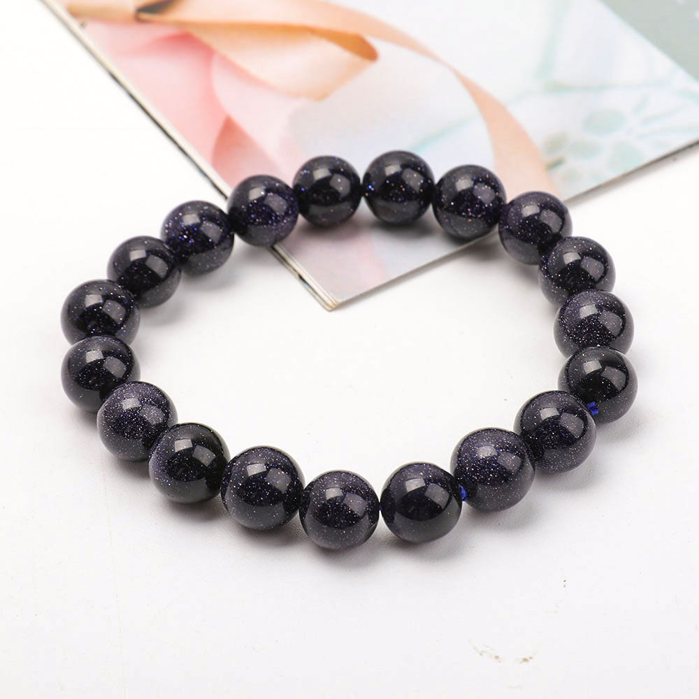 12mm Blue Sandstone Spiritual Bracelet for Protection