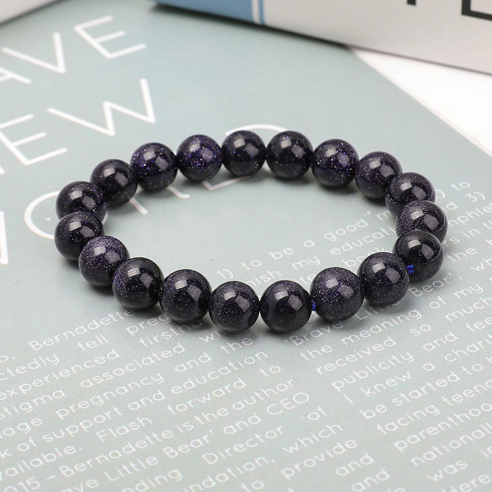 12mm Blue Sandstone Spiritual Bracelet for Protection