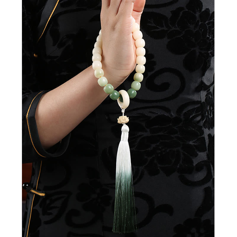 Bracelet Mala Bodhi Seed Lotus Sagesse 12 mm