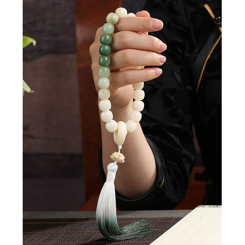 Bracelet Mala Bodhi Seed Lotus Sagesse 12 mm