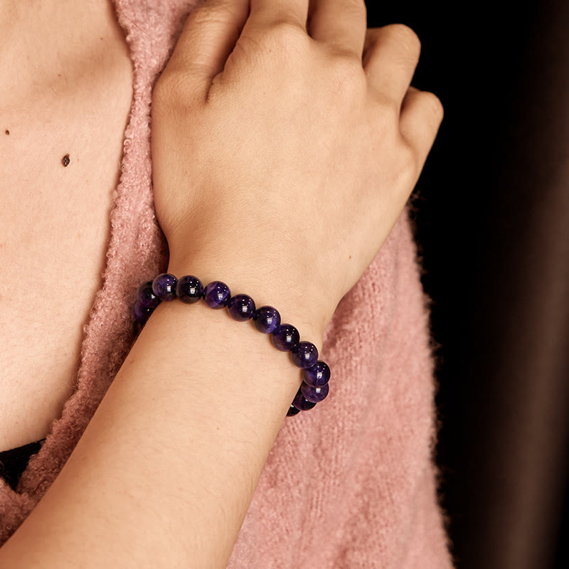 Bracelet Créativité Oeil de Tigre Violet 12 mm