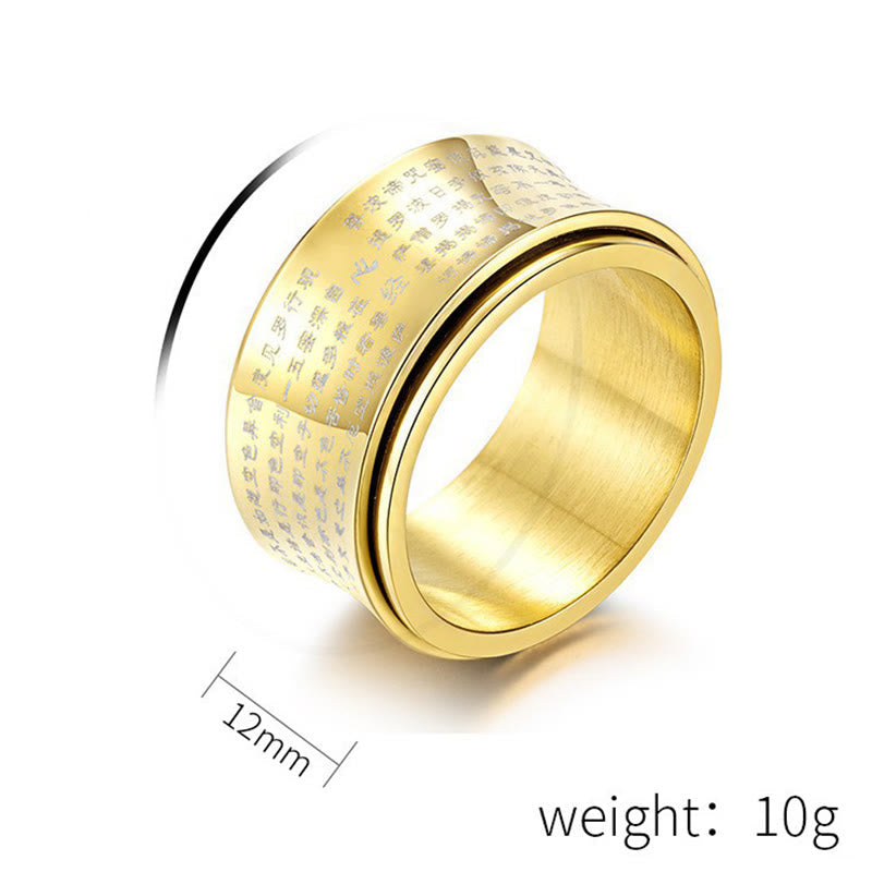 Bague tournante Sutra du cœur en acier titane de 12 mm pour l'équilibre