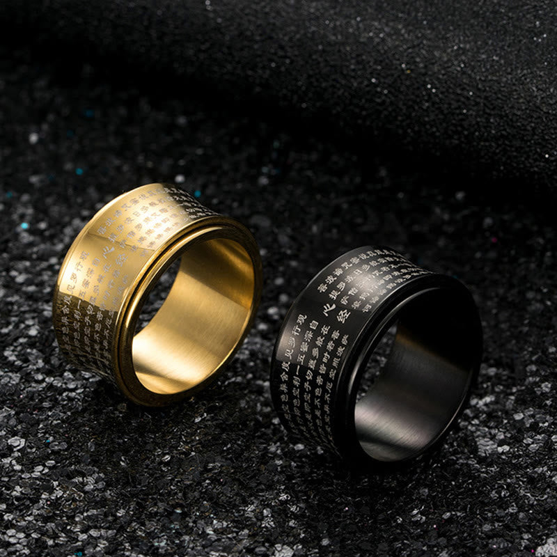 Bague tournante Sutra du cœur en acier titane de 12 mm pour l'équilibre