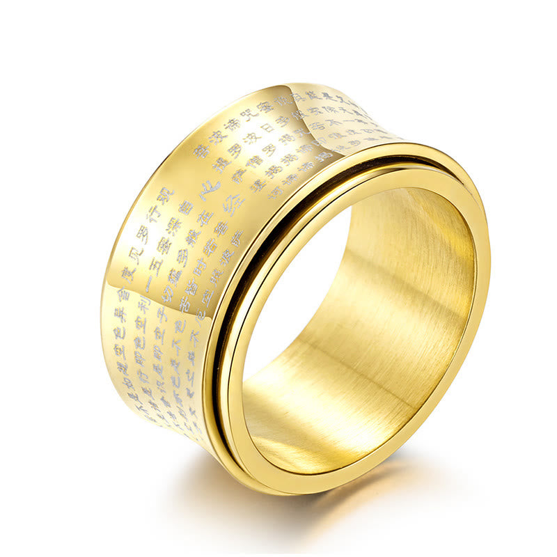 Bague tournante Sutra du cœur en acier titane de 12 mm pour l'équilibre