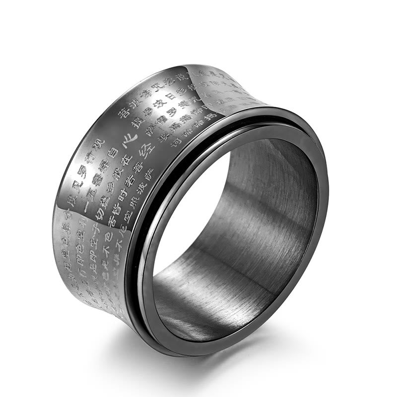 Bague tournante Sutra du cœur en acier titane de 12 mm pour l'équilibre