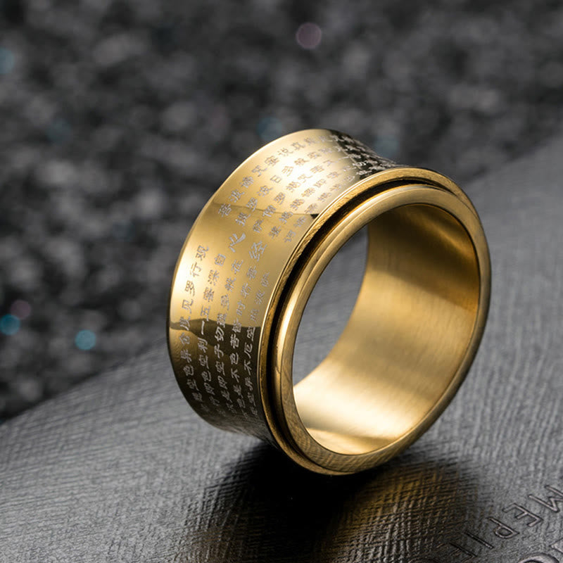 Bague tournante Sutra du cœur en acier titane de 12 mm pour l'équilibre