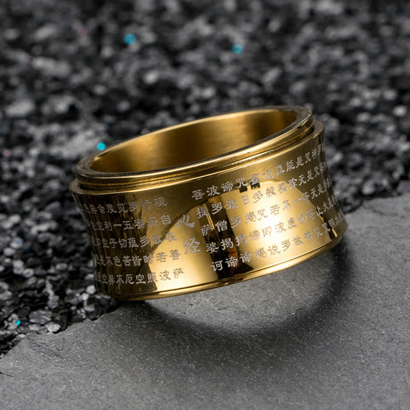 Bague tournante Sutra du cœur en acier titane de 12 mm pour l'équilibre