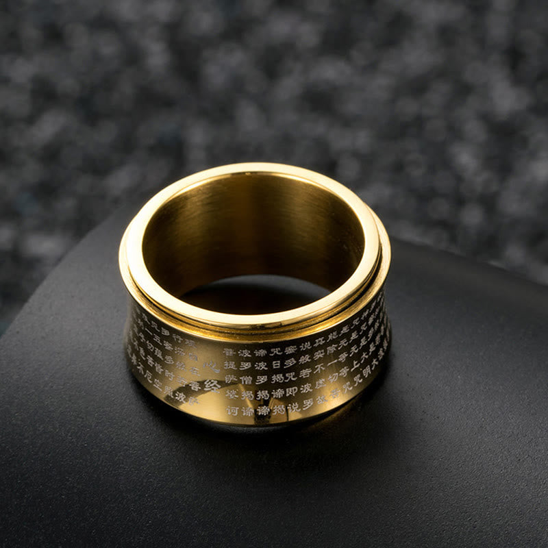 Bague tournante Sutra du cœur en acier titane de 12 mm pour l'équilibre