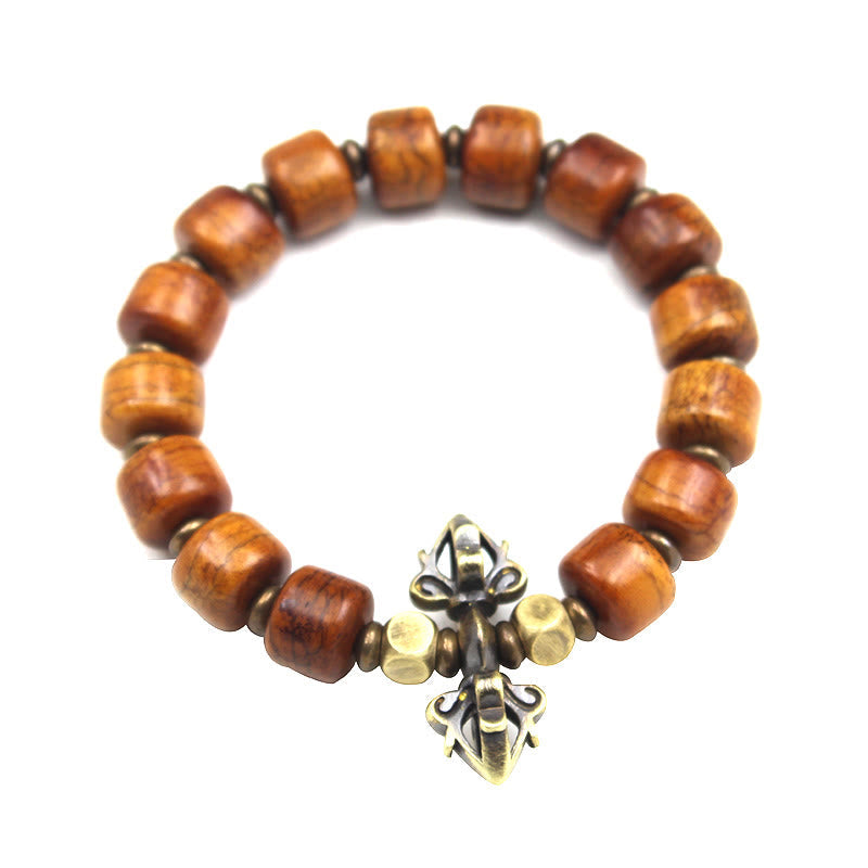 Bracelet de résilience en cuivre et os de yak de 12 mm pour l'équilibre spirituel