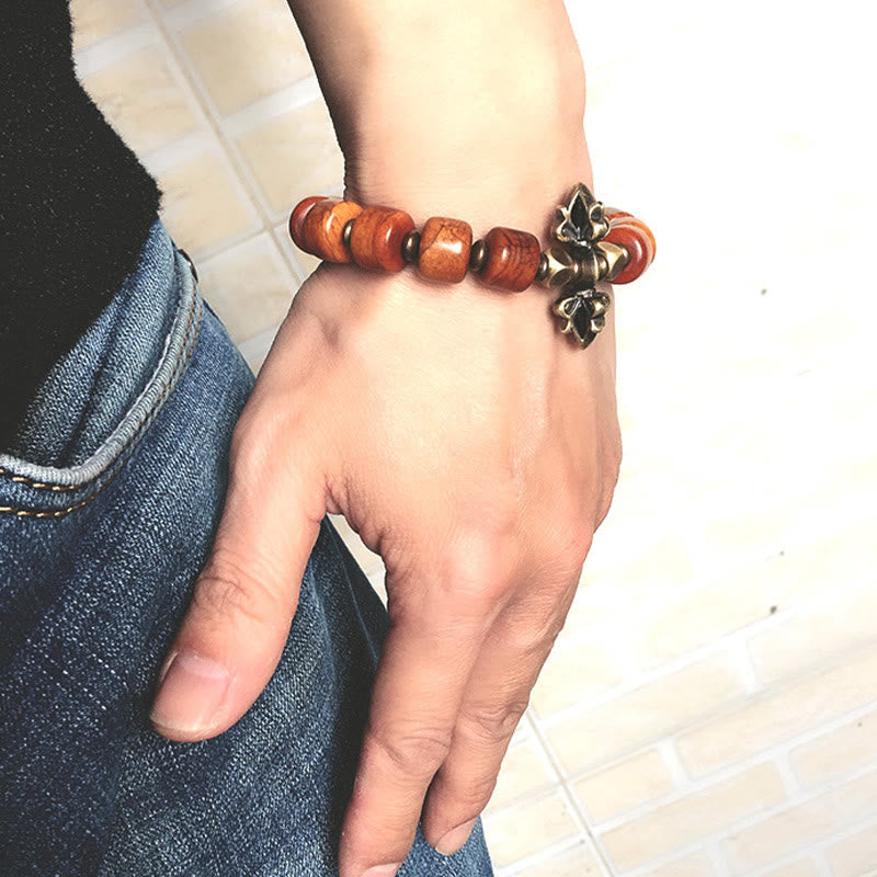 Bracelet de résilience en cuivre et os de yak de 12 mm pour l'équilibre spirituel